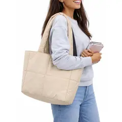 GENERICO - Bolso puffer en beige