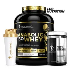 Kevin Levrone - Anabolic Iso Whey 2 KG - Vainilla + Creatina 500 G + Shaker Blanco