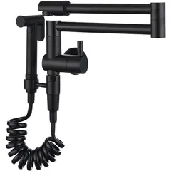 PUREPOWER - Grifo giratorio de 360 grados para cocina soporte de pared con Pistola rociadora