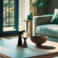 LAR DANIELSEN - Portavelas de metal negro de forma cónica -11 cm