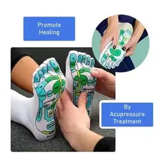 GENERICO - Calcetines De Reflexología Podal Identificador Puntos De Presión Para Masaje