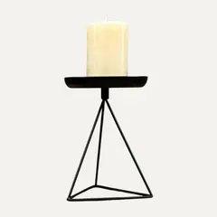 LAR DANIELSEN - Portavelas geométrico para vela pillar 19 cm - Geolight