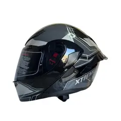 XTREME - CASCO ABATIBLE PLOMOVISOR OSCURO TALLA M