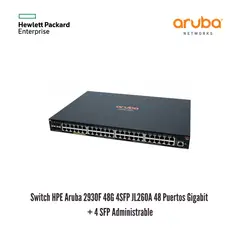 ARUBA - SWITCH HPE 2930F 48G 4SFP JL260A 48 PUERTOS GIGABIT 4 SFP ADMINISTRABLE