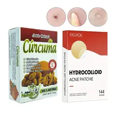 GENERICO - PATCH eliminador de acne144 pcs y jabon de curcuma anti-inflamatoria