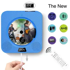 PUREPOWER - Reproductor LED de CD portátil con Bluetooth para montar en la pared para el hogar