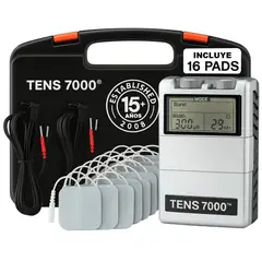 TENS - 7000 Original + 16 Electrodos Estimulador Muscular Distribuidor Oficial