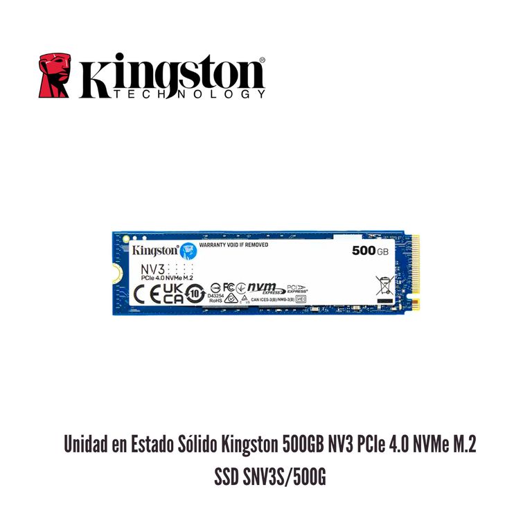 Unidad en Estado Sólido 500GB NV3 PCIe 4.0 NVMe M.2 SSD SNV3S/500G