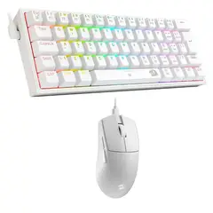 REDRAGON - COMBO S143 TECLADO FIZZ SP + MOUSE M724 BLANCO
