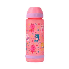 VARELOX - Botella tomatodo pavonado Animales 640ml niña Rosa