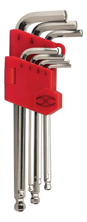 Juego De Llaves Allen Std Largas 7 Piezas 15551 Color Plateado
