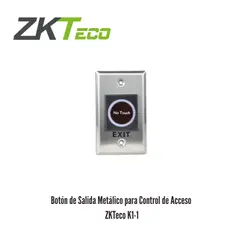 ZKTECO - Botón de Salida Metálico K1-1 para Control de Acceso - Aluminio