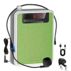 SEISA - Amplificador de Voz Portátil Recargable con Micrófono Vincha Radio FM y Alta Potencia