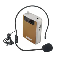 SEISA - Amplificador de Voz Portátil Recargable con Micrófono Vincha Radio FM y Alta Potencia
