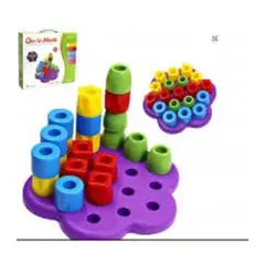 GENERICO - Juego Didáctico de Encastre y Apilamiento Figuras y Colores