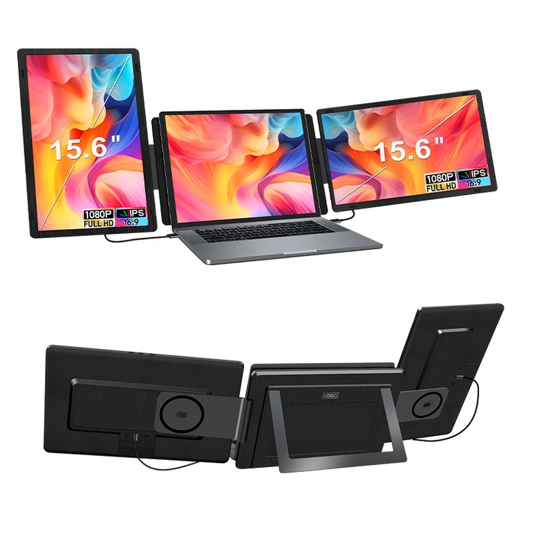 MONITOR PORTÁTIL DUAL PARA LAPTOP LCD IPS 15.6 60HZ USB C FHD MGT-S9H MAGNETICO
