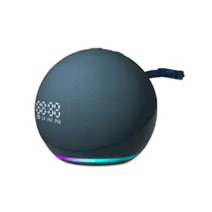 GENERICO - Parlante Alaxe con luces RGB y Reloj con Micrófono Incorporado - Color Azul