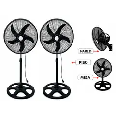 GENERICO - VENTILADOR DE PIE 18 PULGADAS - 3 EN 1