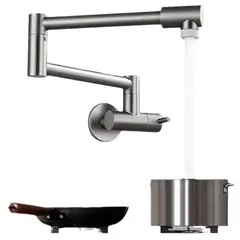 PUREPOWER - Grifo de Cocina y bano giratorio de 360 grados plegable para soporte de pared