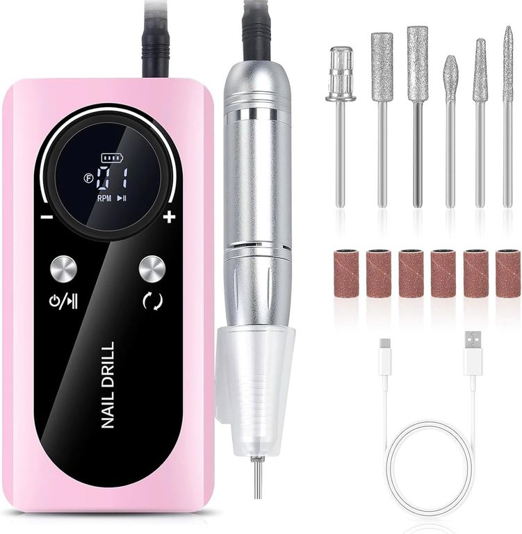 Pulidor De Uñas Recargable Drill Máquina Manicura 45000 Rpm de Uñas para Doméstico y Salón
