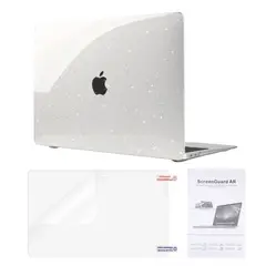 GENERICO - Case +Protector de pantalla para Macbook Air 13.3 M1 (A1932 / A2179 / A2337) TRANSPARENTE ESCARCHADO