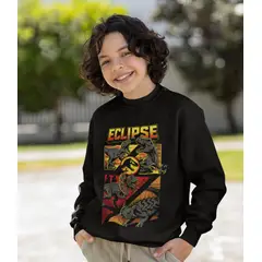 GENERICO - Poleras niño franelado negro Jurassic