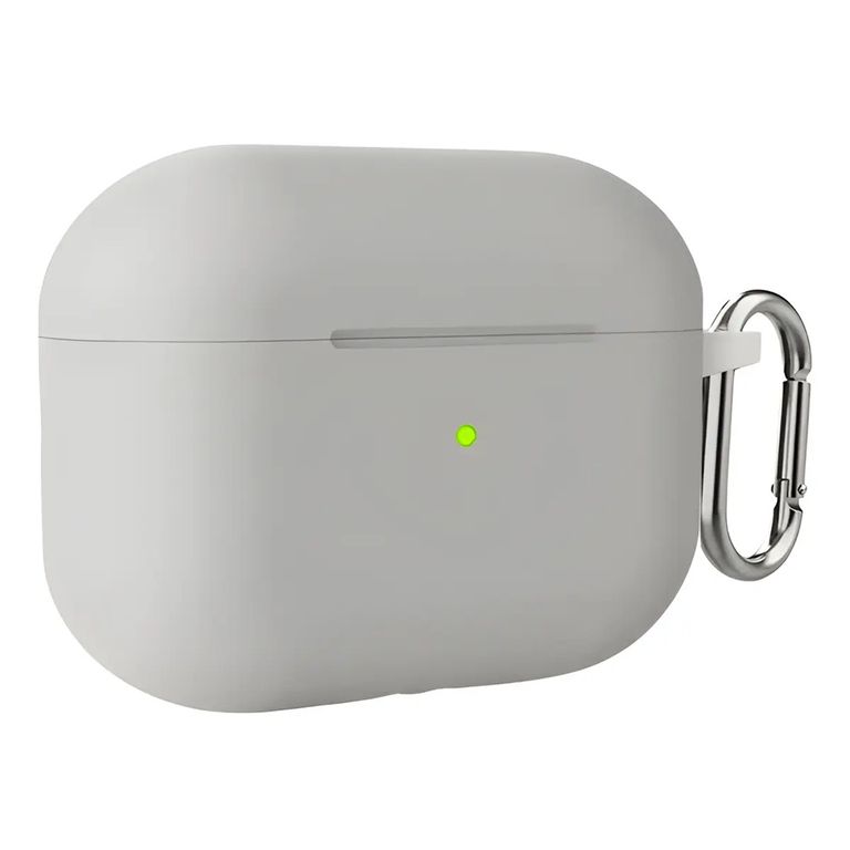 CASE FUNDA DE SILICONA PARA AIRPODS PRO 3 GENERACION 2025 GRIS