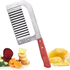 ICHIMATSU - Cortador para Papa Ondulado con Mango de Madera