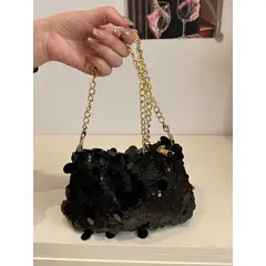 KAST PE - Bolso glitter Cartera de Fiesta Manon con Lentejuelas - Negro