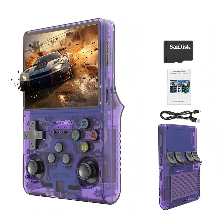 Consola retro de videojuegos 3.5 pulgadas pantalla 128GB,Sistema Emulador Preinstalado