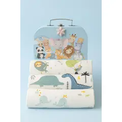 BABY NANYS - TRIPACK BABY MANTA MUSELINA 2 CAPAS - DINO