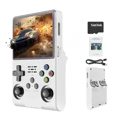 PUREPOWER - Consola retro de videojuegos 3.5 pulgadas pantalla 64GB,Sistema Emulador Preinstalado