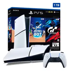 SONY - Consola PS5 Slim Digital con Gran Turismo 7 y Astrobot 1TB PlayStation 5 HDR