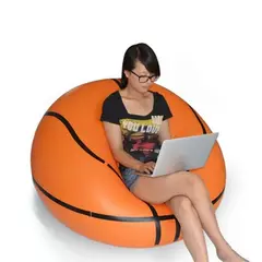 GENERICO - Sofa Puff Inflable Pelota de Básquet