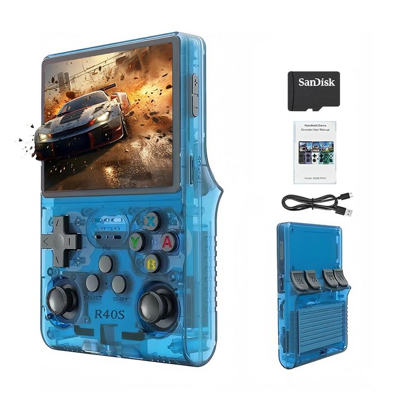 Consola retro de videojuegos 3.5 pulgadas pantalla 128GB,Sistema Emulador Preinstalado