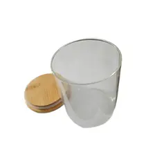 GENERICO - Frasco de Vidrio con Tapa de Bambú Hermética para Cocina