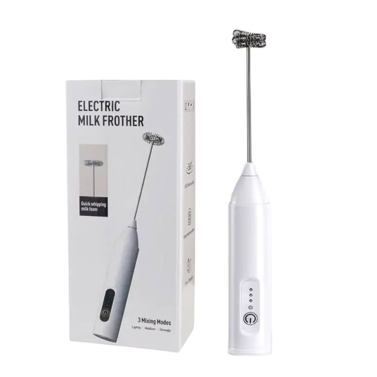 Mini Batidora Eléctrica Manual Blanco