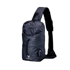 BULLCAPTAIN - - Mochila Cruzada Impermeable XB-0112-PU-BK Negra