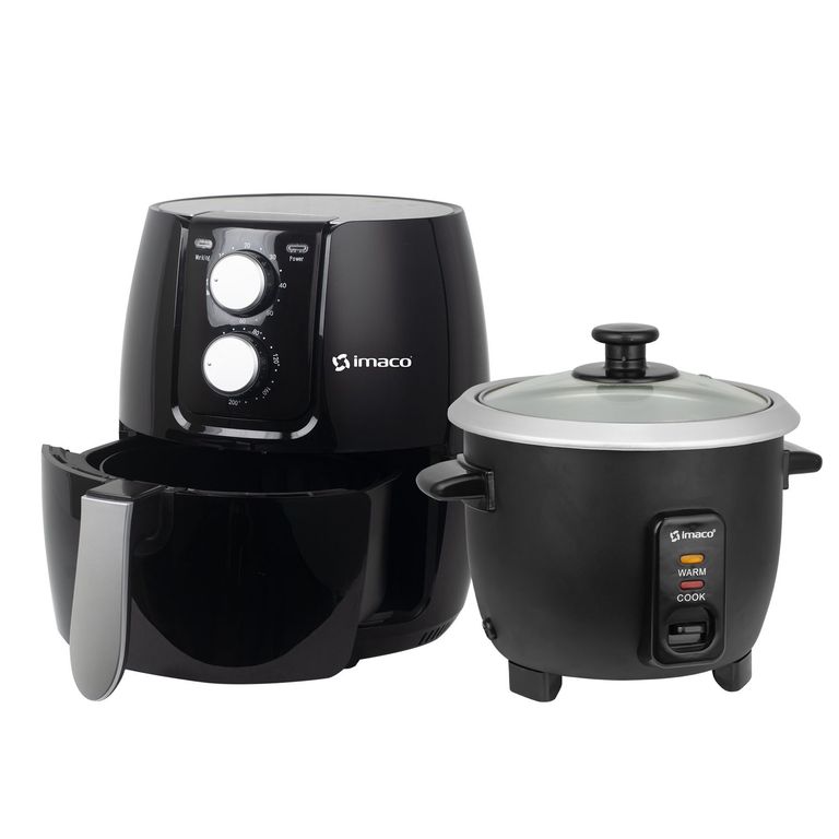 Combo freidora de aire 2.6 litros + olla arrocera 0.6lts