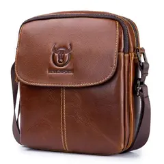 BULLCAPTAIN - - Morral de Cuero Mate DJB-07-BR - Beige