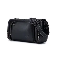 BULLCAPTAIN - - Morral de Cuero Mate DJB01-H-BK Negro