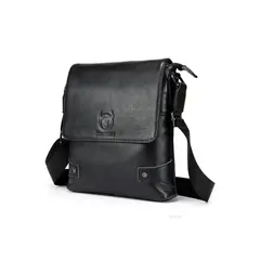 BULLCAPTAIN - - Morral de Cuero Mate DJB-033-BK Negro