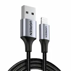 UGREEN - Cable USB-A a Lightning 1 Metro 2.4A MFi Carga Rápida para iPhone US199