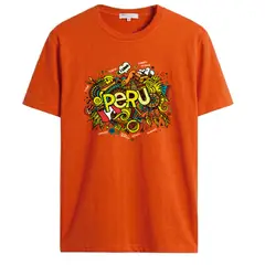 NACIONAL - Polo Unisex Cuello Redondo Algodon - Modelo P002 CARNAVAL PERU
