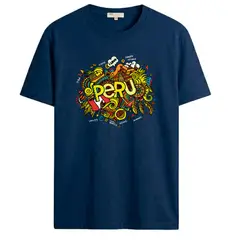 NACIONAL - Polo Unisex Cuello Redondo Algodon - Modelo P002 CARNAVAL PERU