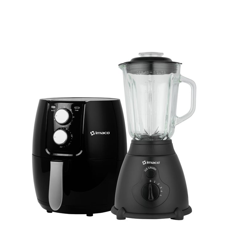 Combo freidora de aire 2.6 litros + licuadora 1.5lt color negro