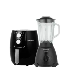 IMACO - Combo freidora de aire 2.6 litros + licuadora 1.5lt color negro