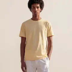 DROP THE LABEL - Polo Amarillo Claro Hombre 100% Algodón Pima