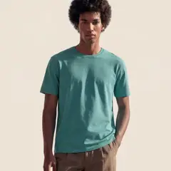 DROP THE LABEL - Polo Hombre Verde Agua 100% Algodón Pima