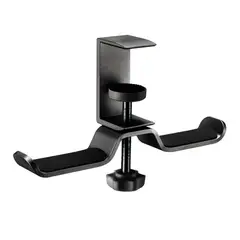 GENERAL - SOPORTE DOBLE PARA AUDÍFONOS CON ABRAZADERA 5KG ALUMINIO PN AUD017